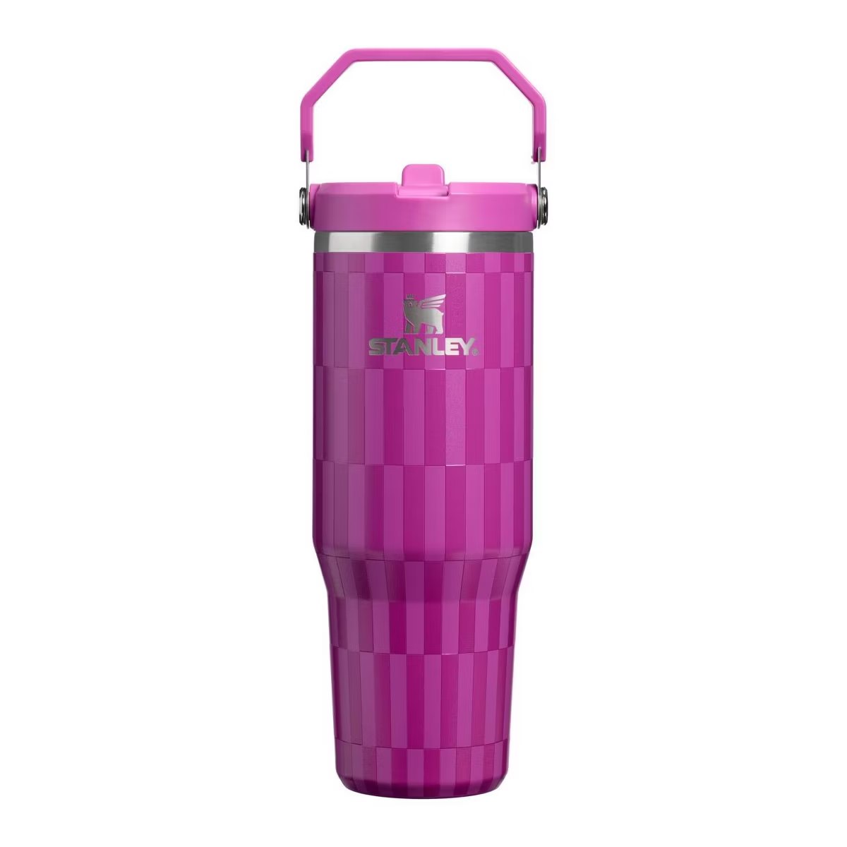 Target - Stanley 30 oz Stainless Steel Ice Flow Flip Straw Tumbler Dark Blossom Tile