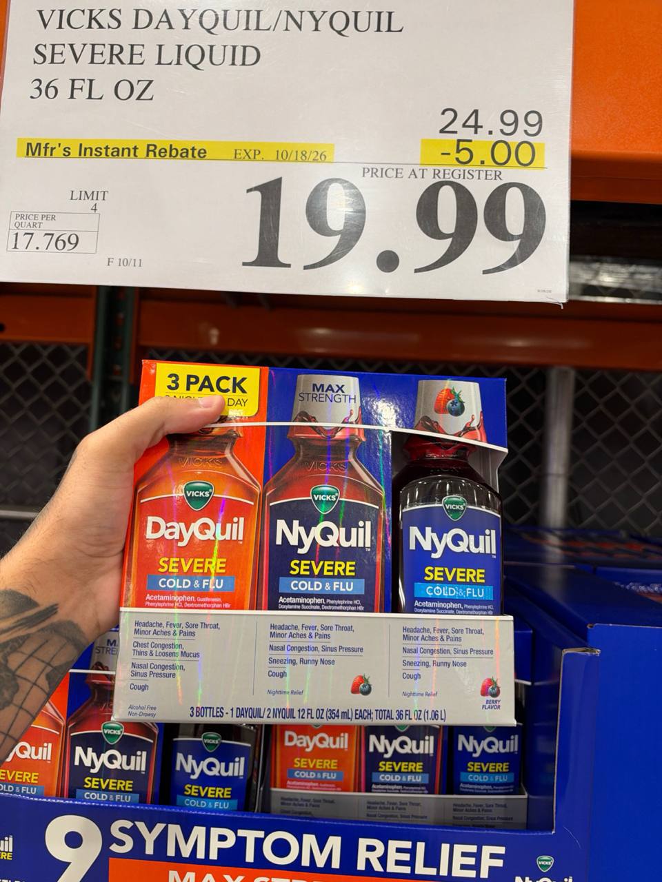 Costco- Vicks Dayquil/ Nyquil Severe Liquid