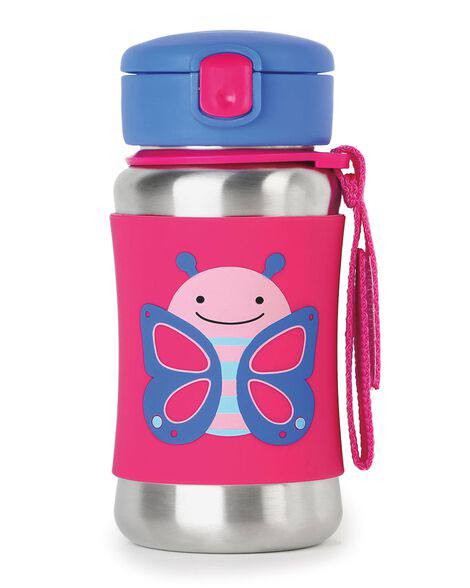 Carter’s Onli - Skip Hop Zoo Stainless Steel Little Kid Straw Bottle - Butterfly