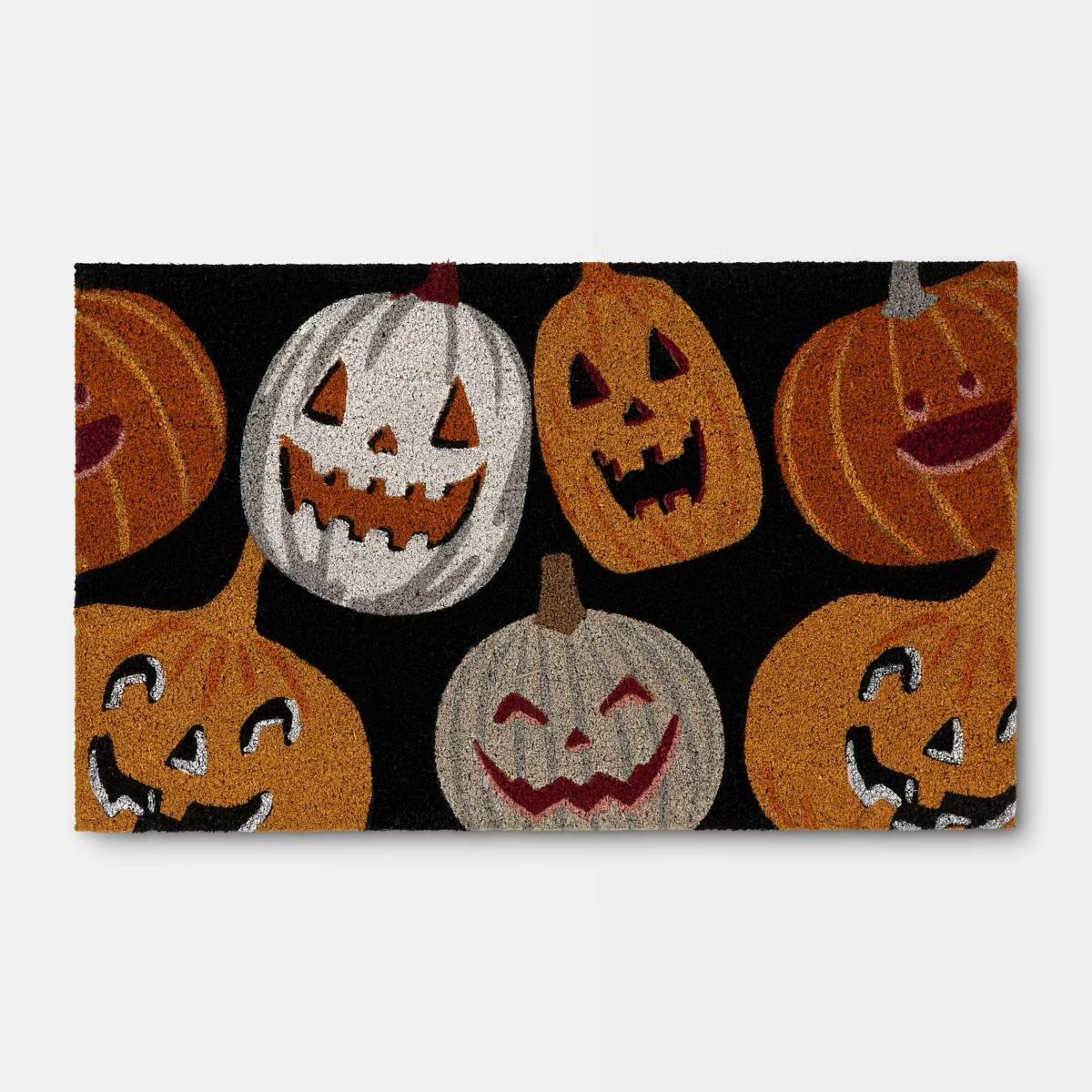 Target - 18"x30" Jack-O'-Lantern Pumpkins Halloween Coir Doormat Orange - Hyde and EEK! Boutique™