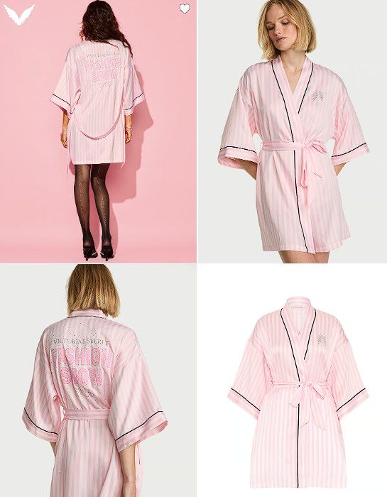 VS - Signature Satin Short Piped Robe