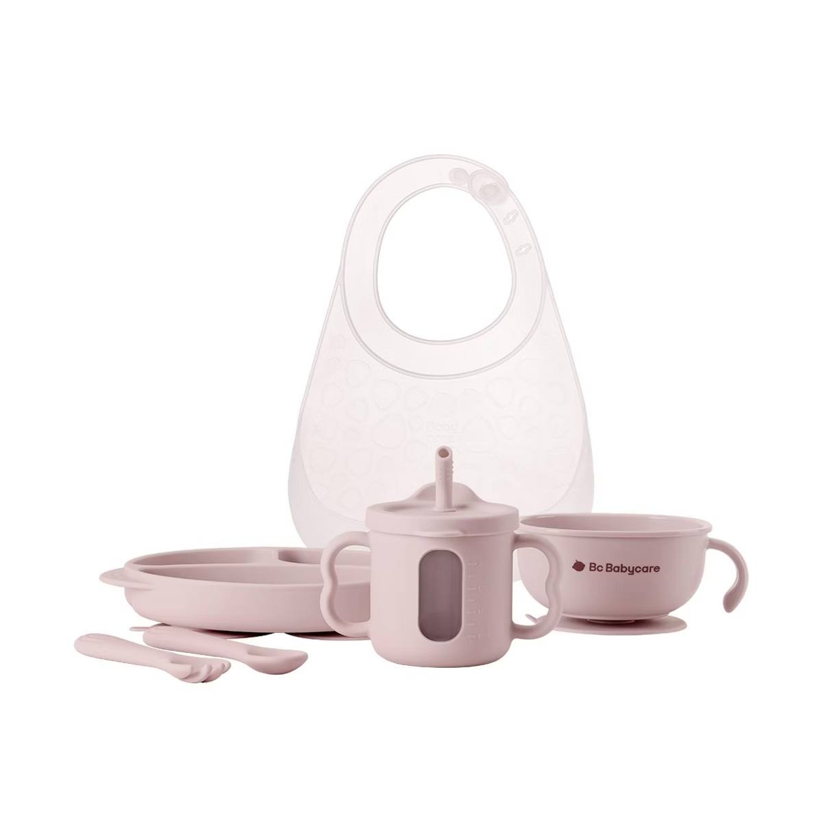 Target- Bc Babycare Little Savor Silicone Baby Feeding Set, 100% BPA-Free Food-Grade Silicone, for Self-Feeding Training, Pink