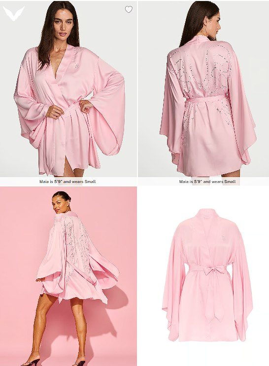 VS - VSFS '26 Satin Short Wide-Sleeve Robe