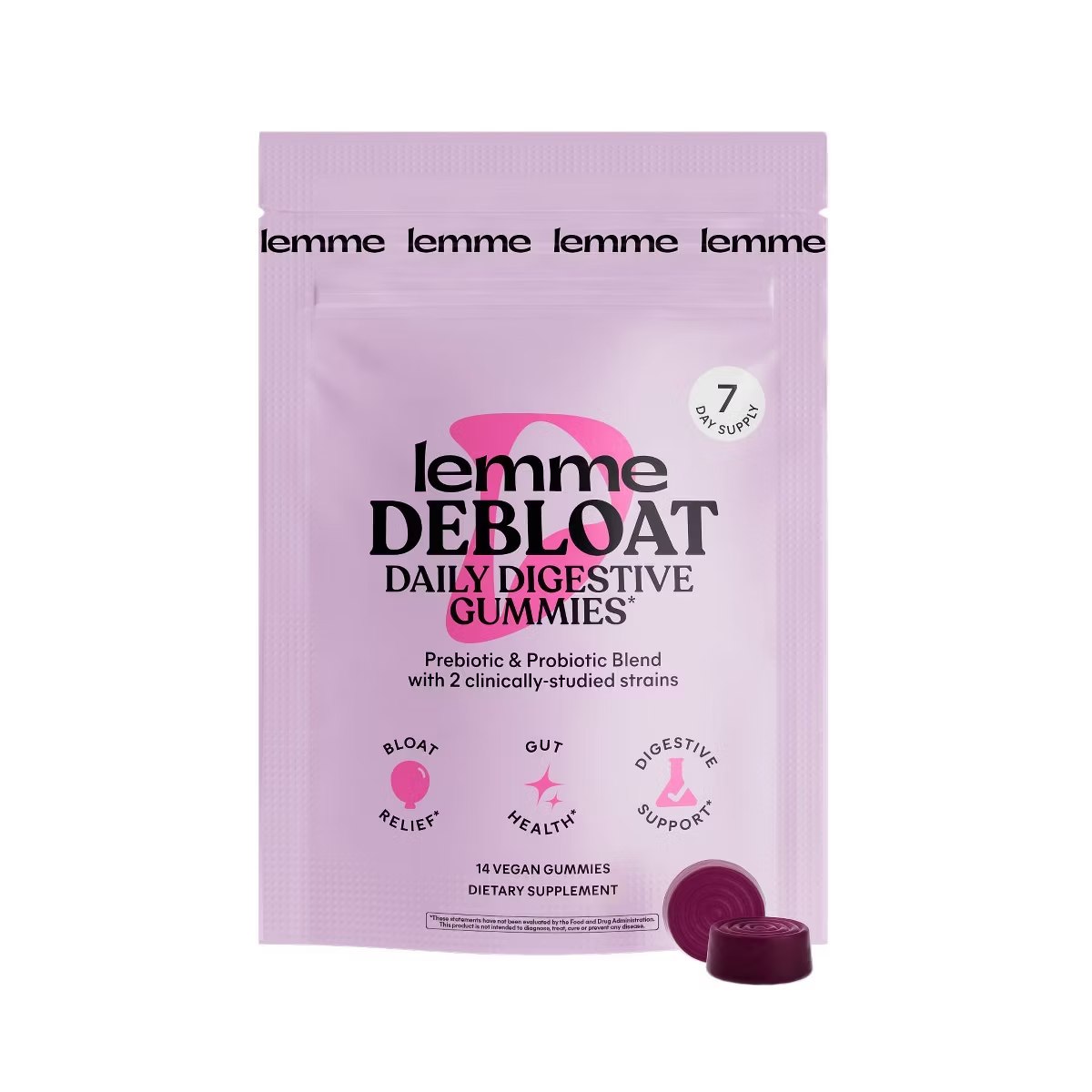 Target - Lemme Debloat Daily Digestive Probiotic Vegan Gummies - 14ct