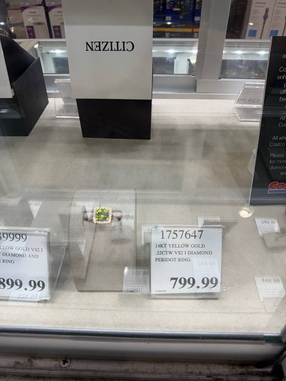 Costco - Anel 14KT Yellow Gold