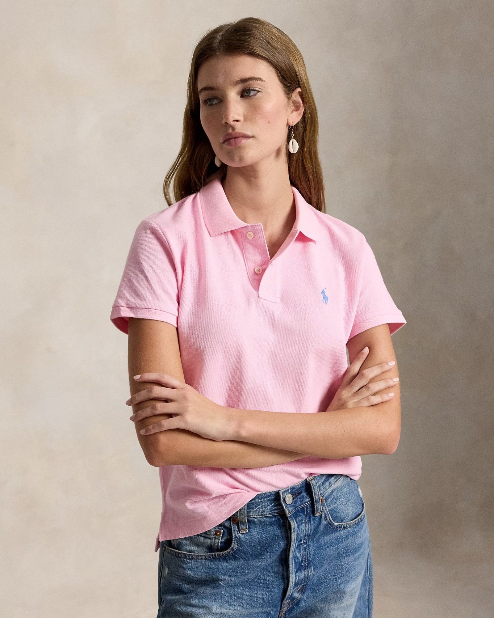 PRL Fem - The Iconic Classic Fit Mesh Polo Shirt