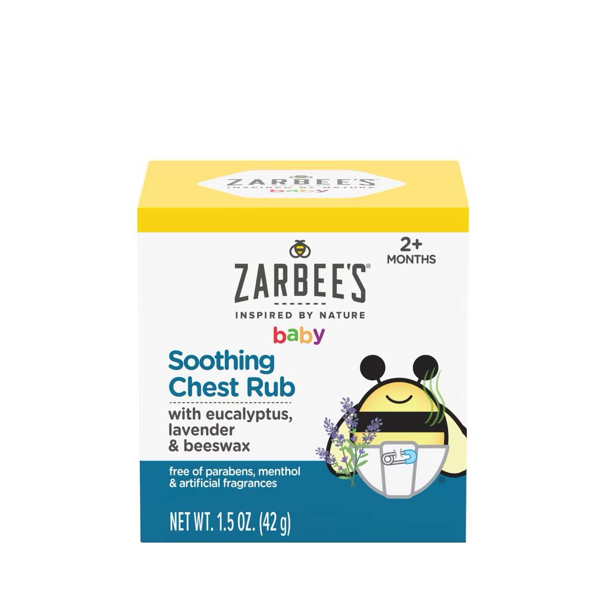 Target- Zarbee's Baby Soothing Chest Rub, Eucalyptus, Lavender & Beeswax - 1.5 oz: Dye-Free, Paraben-Free, Petroleum-Free