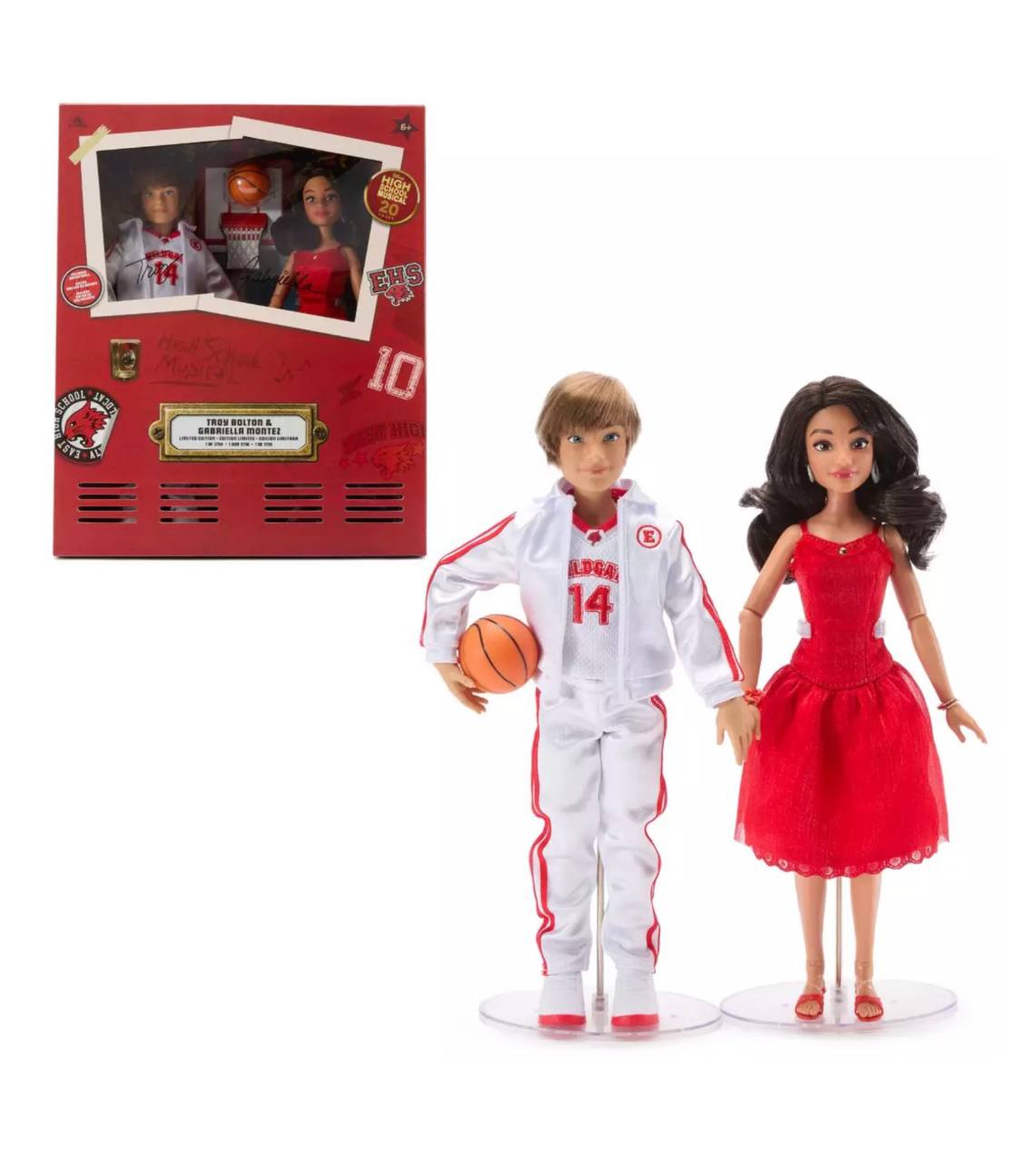 Disney - Troy Bolton and Gabriella Montez Limited Edition Collector Doll Set – High School Musical 20th Anniversary – 11 1/2''