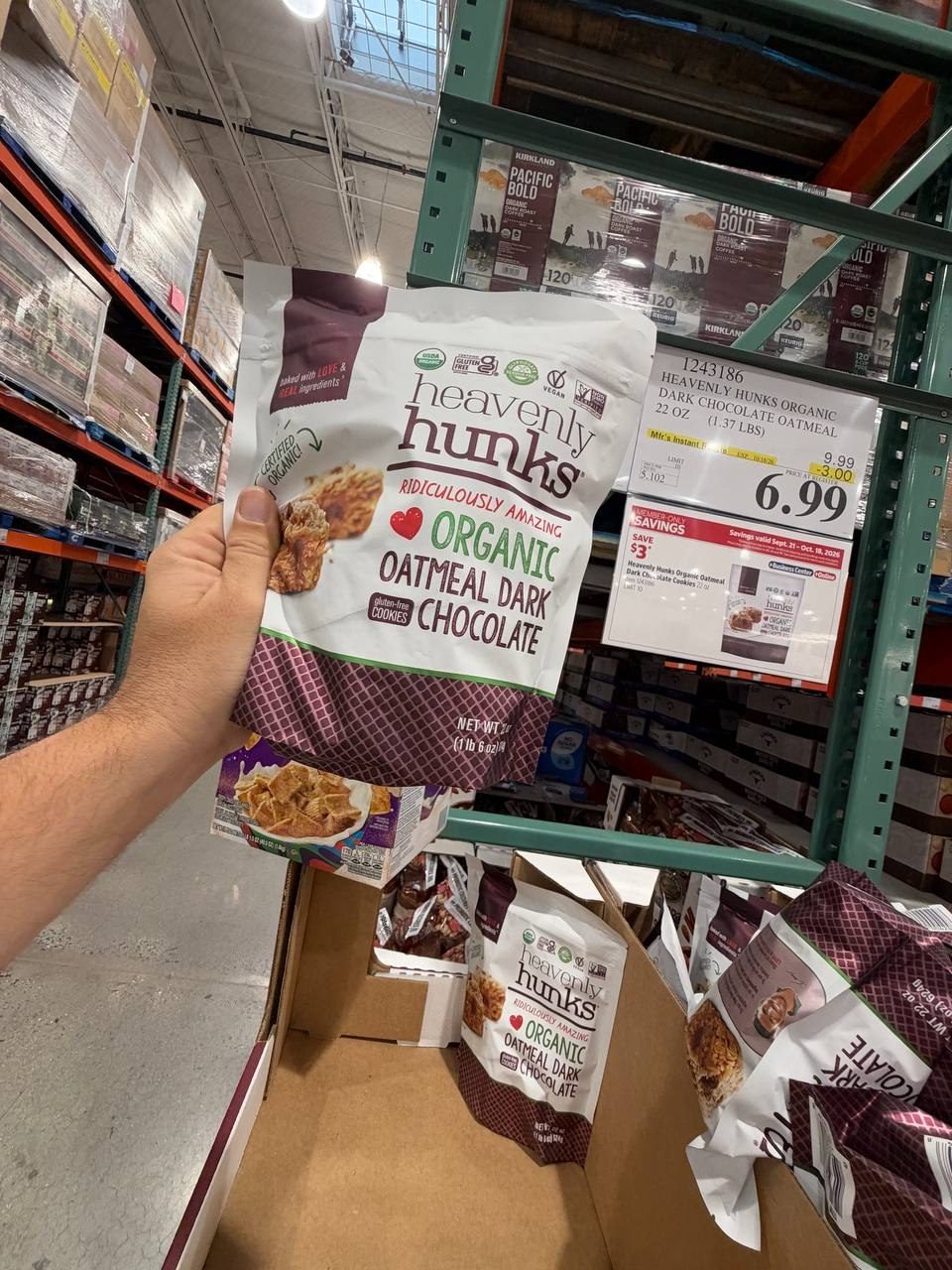 Costco - Heavenly hunks Organic Oatmeal Dark chocolate
