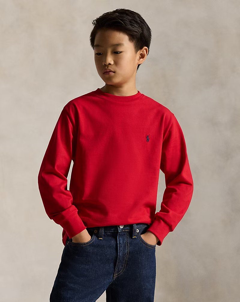 PRL Boy - Cotton Jersey Long-Sleeve Tee