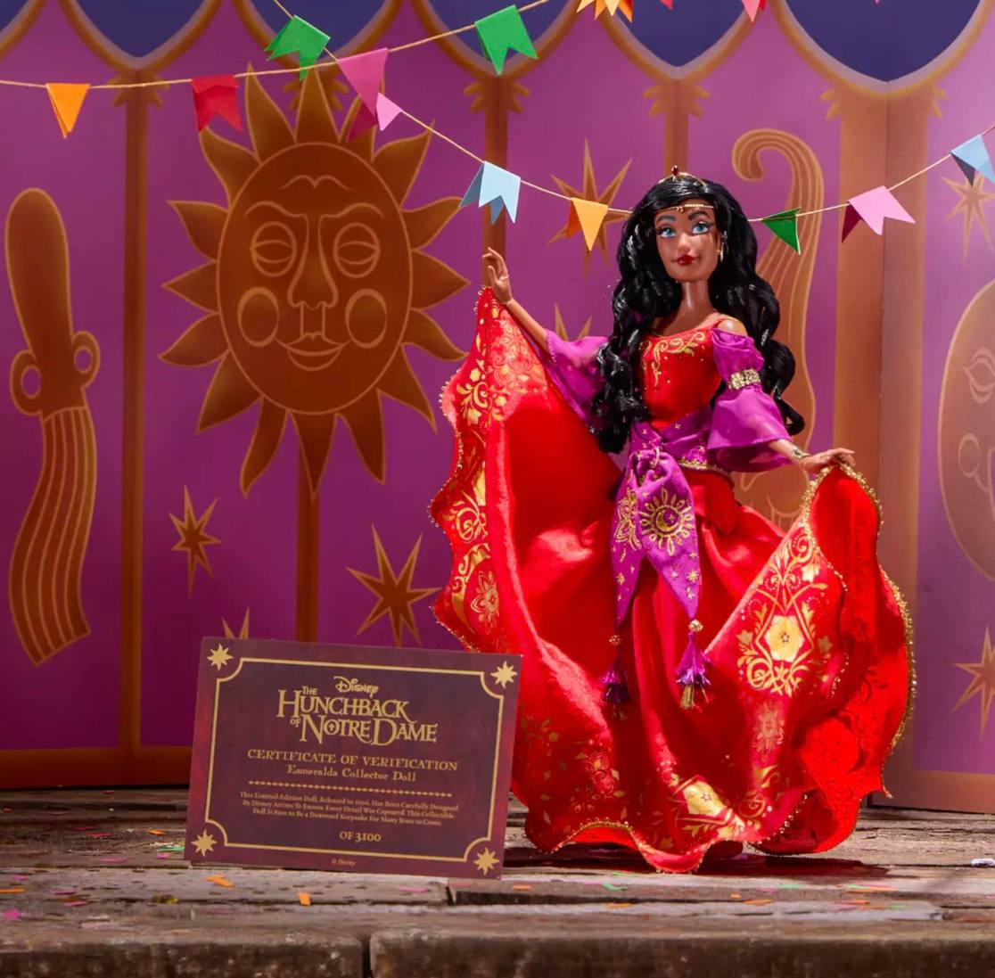 Disney - Esmeralda Limited Edition Doll – The Hunchback of Notre Dame 30th Anniversary – 16'' – D23: The Ultimate Disney Fan Event