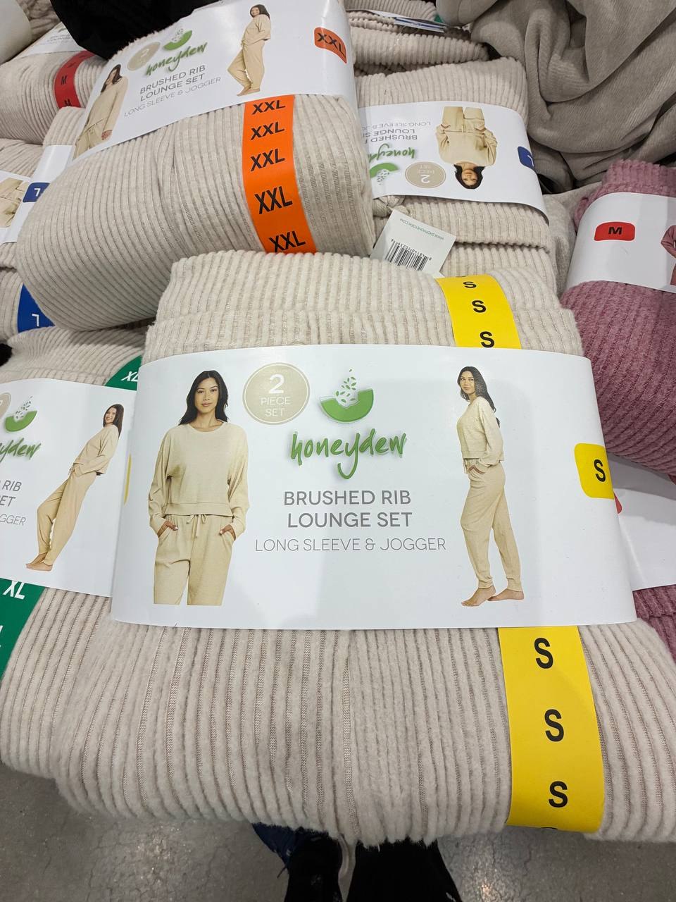 Costco Fem - HoneyDew Brushed Rib Lounge Set