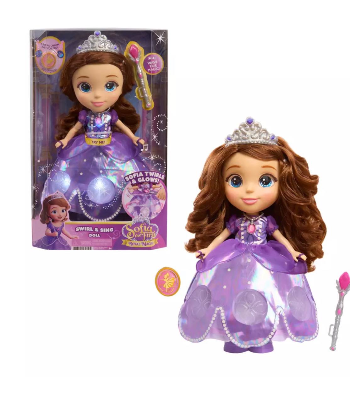 Disney - Sofia Swirl & Sing Interactive Doll – Sofia the First: Royal Magic