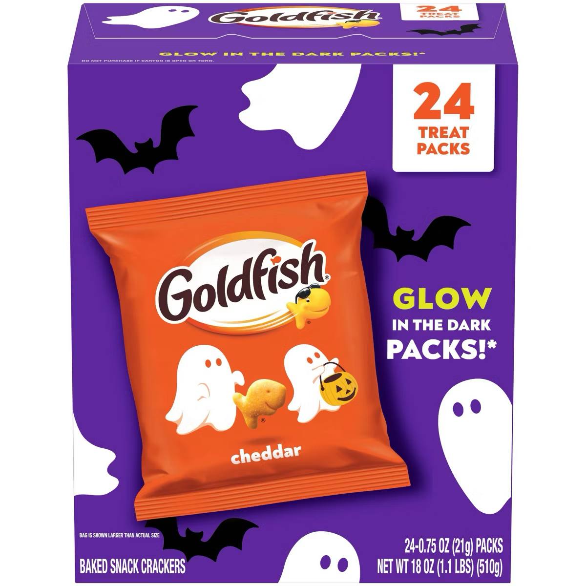 Target - Pepperidge Farm Goldfish Halloween Edition Cheddar Crackers Snack Packs Multipack Box - 18oz/24ct