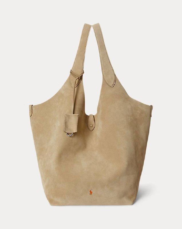 PRL Fem- Polo Play Suede Large Tote