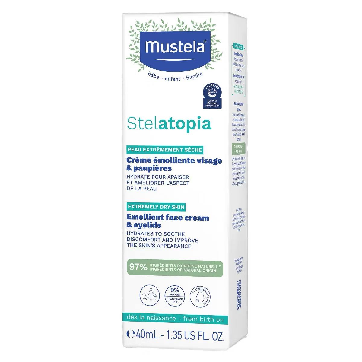Target - Mustela Stelatopia Emollient Baby Face Cream for Eczema Prone Skin Fragrance Free - 1.35 fl oz