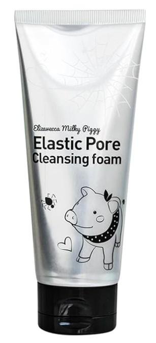 Elizavecca Milky Piggy Elastic Pore Charcoal 5% Cleansing Foam 120ml | black mask face pack | charcoal cleansing | wash off face wash | Not Tested on Animals, No Parabens