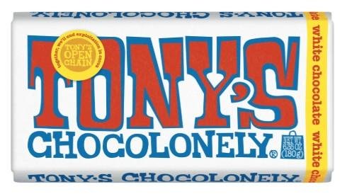 Tony's Chocolonely White Chocolate Bar, 6.35 oz