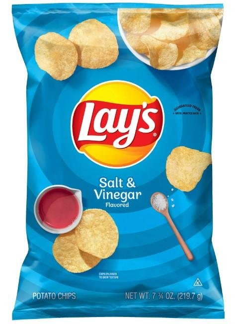 Lay's Potato Chips, Salt & Vinegar, 7.75 Oz