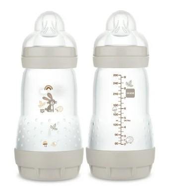 MAM Easy Start Anti-Colic Matte Bottle 9 oz, 2 pack - Dune