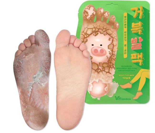 Elizavecca/Foot Peel /1 Foot Pack 2 Pairs Foot Mask - Boots for Exfoliating/foot pack review/foot pack before and after