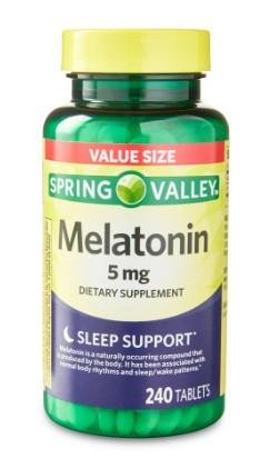 Spring Valley Melatonin Tablets Dietary Supplement Value Size, 5 mg, 240 Count