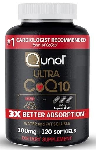 Qunol CoQ10 100mg Softgels, Ultra CoQ10 100mg, 3x Better Absorption, Antioxidant for Heart Health & Energy Production, Coenzyme Q10 Vitamins and Supplements, 4 Month Supply, 120 Count