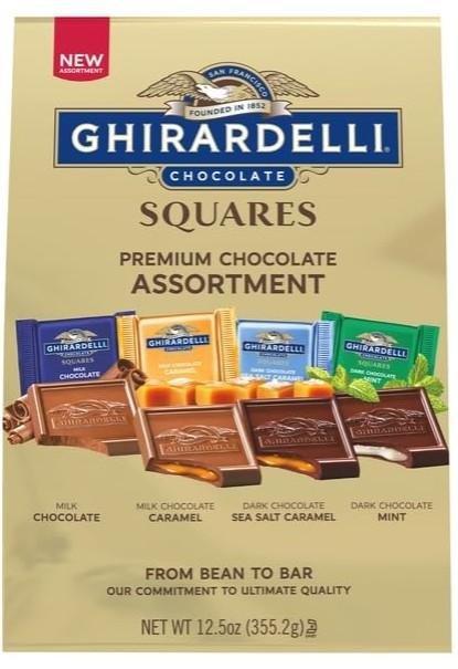 Ghirardelli, Sortimento de Chocolates Premium em Quadrados, 354g (12,5 onças)