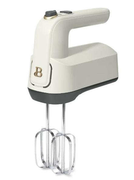 Beautiful 6-Speed Electric Hand Mixer, White Icing by Drew Barrymore