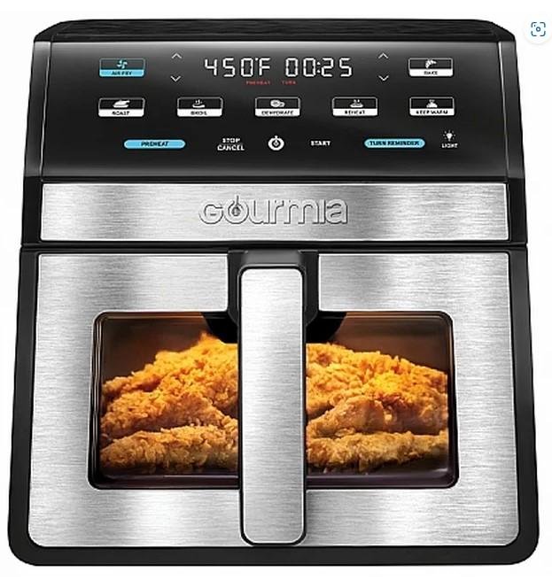 Gourmia 8-Quart Digital Air Fryer w/ Window & Light
