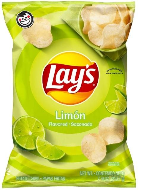 Lay's Potato Chips, Limon Flavor, 7.75 oz Bag