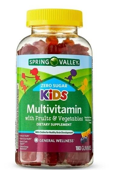 Spring Valley Zero Sugar Kids Multi Gummy, 180 Count