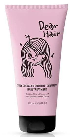 Daily Collagen Protein Ceramide Hair Treatment for Dry, Damaged Hair, Bond Repair Deep Conditioning Mask with Hydrolyzed Collagen & Pea Protein, 3.3fl.oz | 100ml