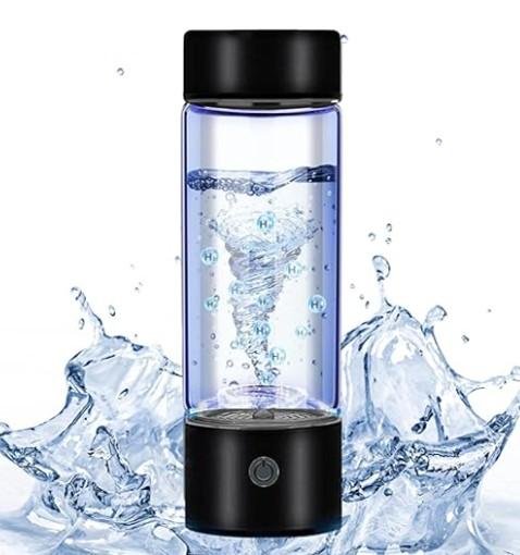Garrafa de água hidrogenada NuRich Echo NuRich Flask, gerador portátil SPE/PEM de 420ml, 2200PPB em 3 minutos, ionizador de hidrogênio recarregável para casa, viagens e atividades físicas - presente para toda a família.