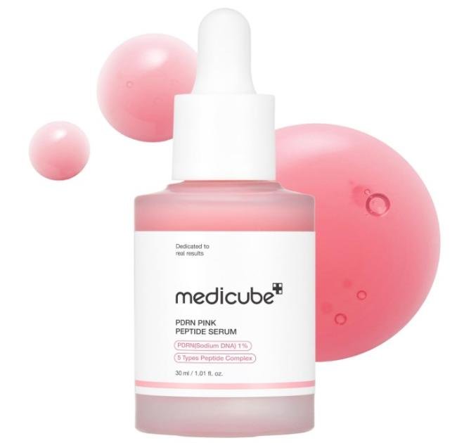 medicube Salmon DNA PDRN Pink Peptide Serum, Pink glow serum, Peptide, Niacinamide, Hydrating & Moisturizing & Firming, Uneven Skin Tone, Korean Skincare | 1.01 fl.oz. (1.01 fl.oz., Salmon DNA PDRN)