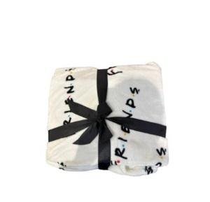 FRIENDS SOFT PLUSH THROW COBERTOR BRANCO 50X70