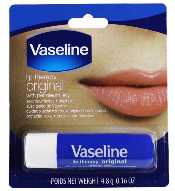Vaseline Lip Therapy Moisturizing Hydrating Lip Balms with Petroleum, Vitamin E, Clear, 1 Count