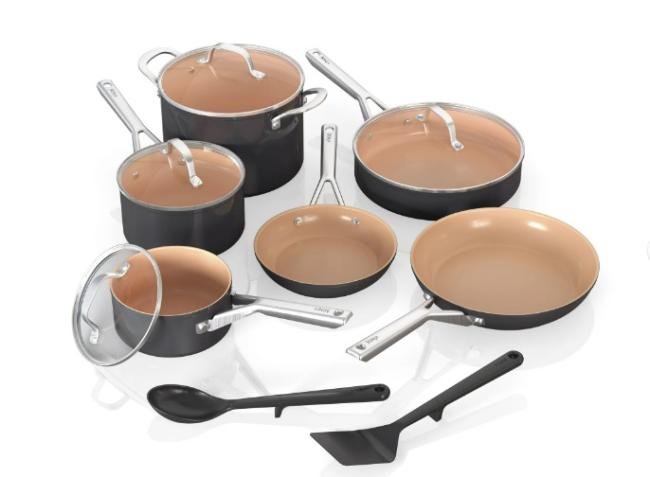 Ninja Extended Life Essential Ceramic 12-Piece Cookware Set, PFOA/PFAS Free, CW89012