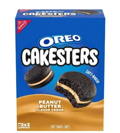OREO Peanut Butter Creme Cakesters Soft Snack Cakes, 5 - 2.02 oz Snack Packs