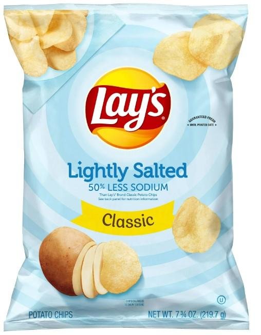 Lay's Potato Chips, Lightly Salted Classic Flavor, 7.75 oz Bag